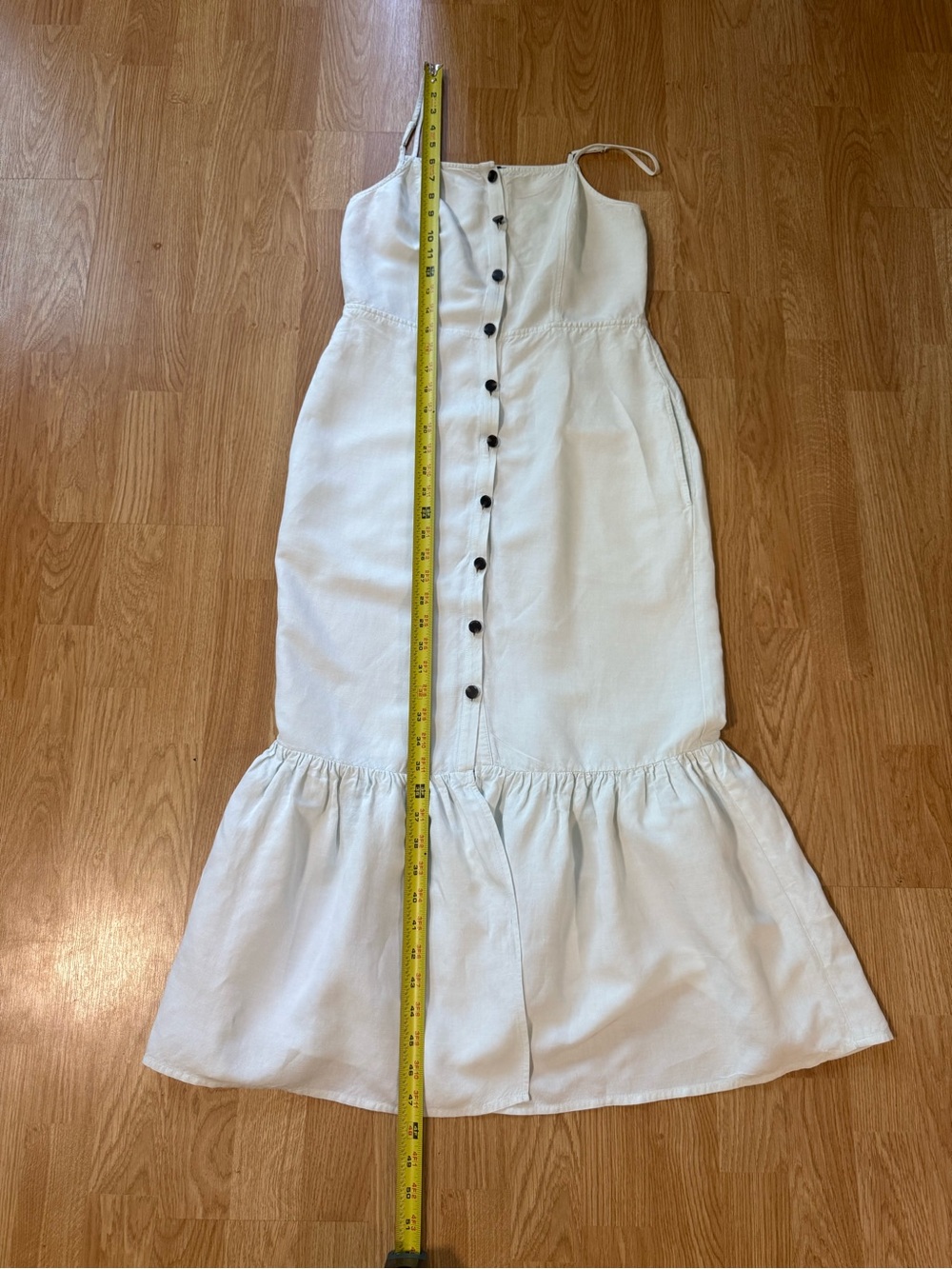 Something Navy Mint Green Button-Front Spaghetti Strap Maxi Dress - Size XS - Picture 11 of 12